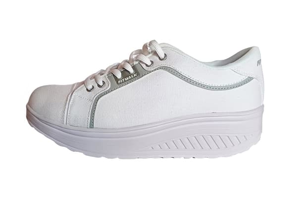 Fit Walk sneakers med rockersula, vita 40