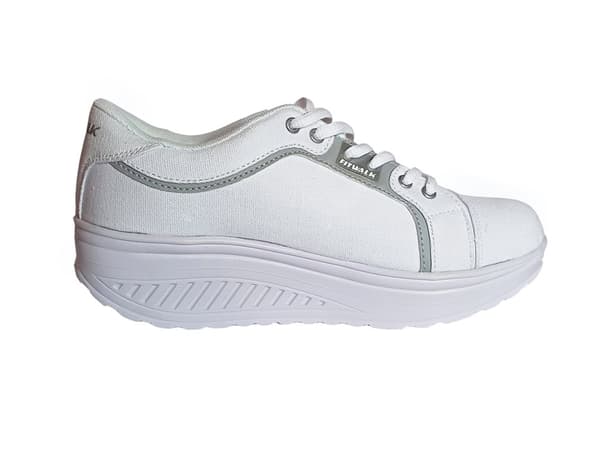 Fit Walk sneakers med rockersula, vita 38