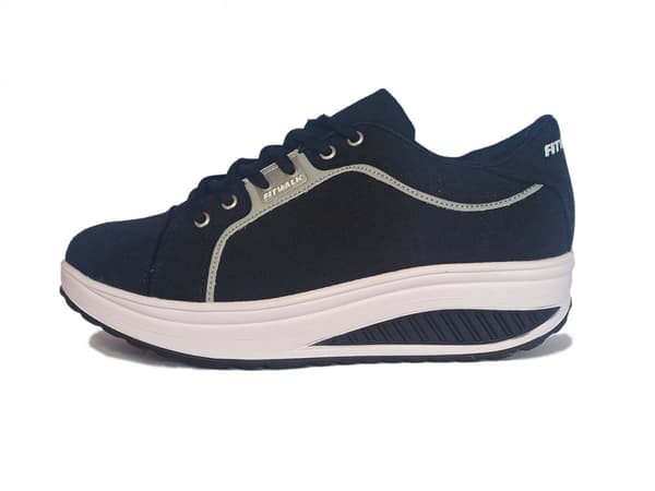 Fit Walk -lenkkarit kehtopohjalla, mustat, 38