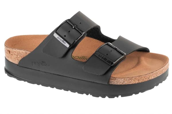 Birkenstock Arizona Platform Flex BF 1027395, Kvinna, Tofflor, svart
