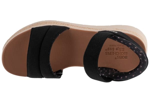 Skechers Slip-Ins: BOBS Sun Ray 114413-BLK, Kvinna, Sandaler, svart