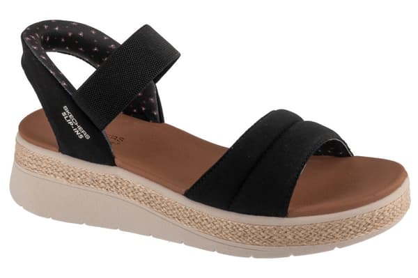 Skechers Slip-Ins: BOBS Sun Ray 114413-BLK, Kvinna, Sandaler, svart