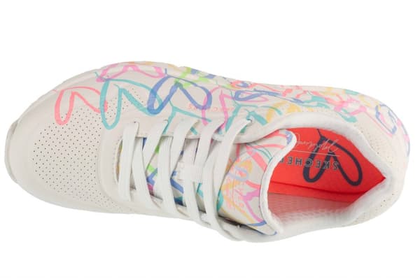 Skechers Uno-Spread The Love 155507-WPTQ, Kvinde, Sneakers, hvid