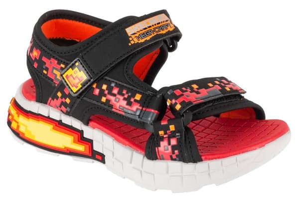 Skechers Mega-Splash 4K 402161L-BKRD, til Dreng, Sandaler, sort