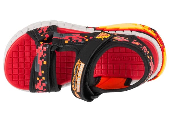Skechers Mega-Splash 4K 402161L-BKRD, til Dreng, Sandaler, sort