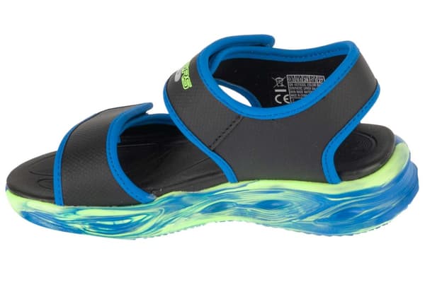 Skechers S-Lights: Sola Glow Sandal - Fusion Brights 407032L-BKBL, för Pojke, Sandaler, svart