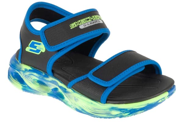 Skechers S-Lights: Sola Glow Sandal - Fusion Brights 407032L-BKBL, för Pojke, Sandaler, svart