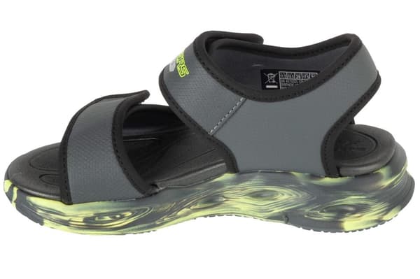 Skechers S-Lights: Sola Glow Sandal - Fusion Brights 407032L-CCBK, för Pojke, Sandaler, grå