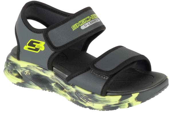 Skechers S-Lights: Sola Glow Sandal - Fusion Brights 407032L-CCBK, för Pojke, Sandaler, grå