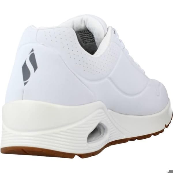 Baskets - SKECHERS - UNO - Sula med minnesskum - Durabuck - Vit färg