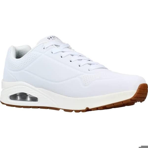 Baskets - SKECHERS - UNO - Sula med minnesskum - Durabuck - Vit färg
