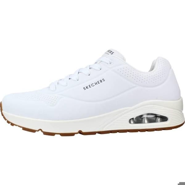 Baskets - SKECHERS - UNO - Sula med minnesskum - Durabuck - Vit färg
