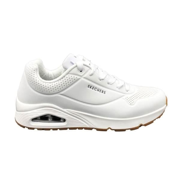 Baskets - SKECHERS - UNO - Sula med minnesskum - Durabuck - Vit färg