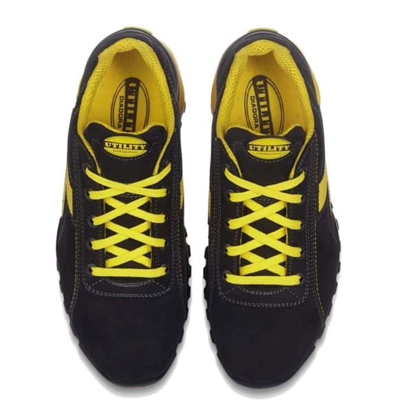 Låg säkerhetsskor GLOVE II LOW S3 SRA HRO svart/gul P39 - DIADORA SPA - 701.170235