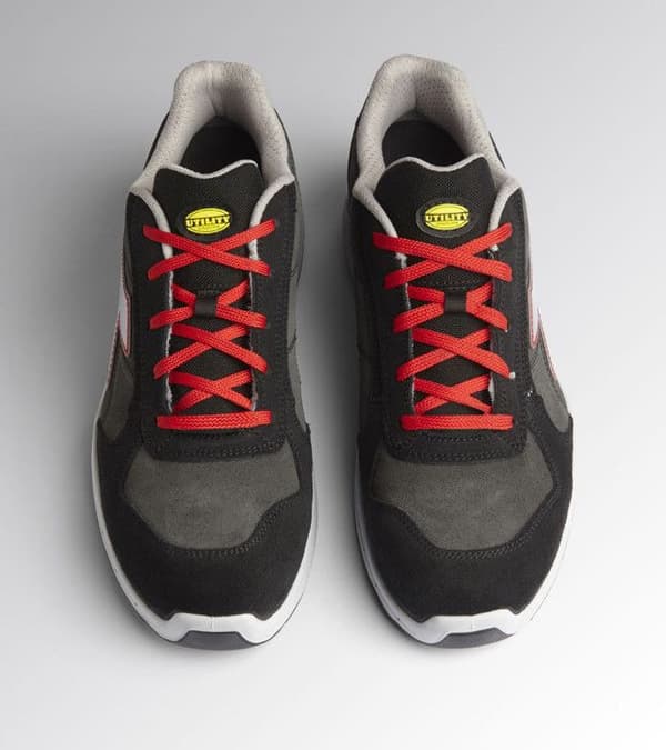 Diadora RUN NET AIRBOX LOW S3 SRC skyddsskor - Läder - Grå/Röd