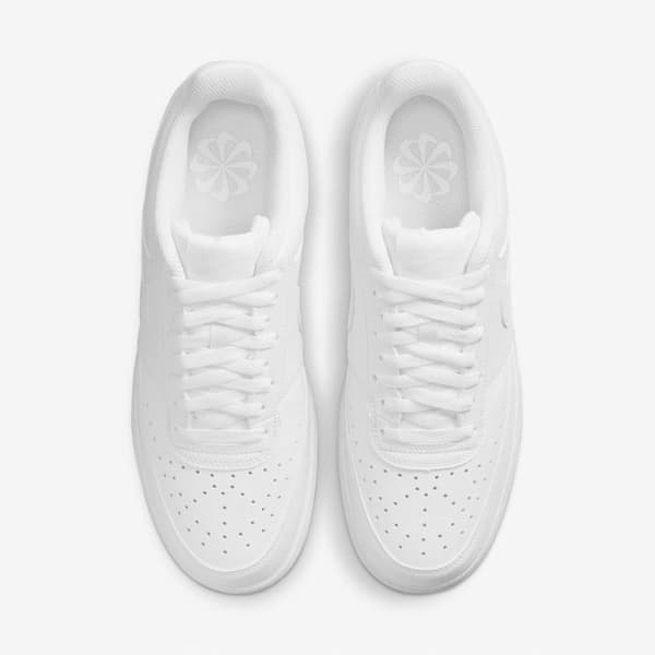 Skor - Nike - COURT VISION LOW - Ovandel i läder - Låg vadderad krage - Gummisula