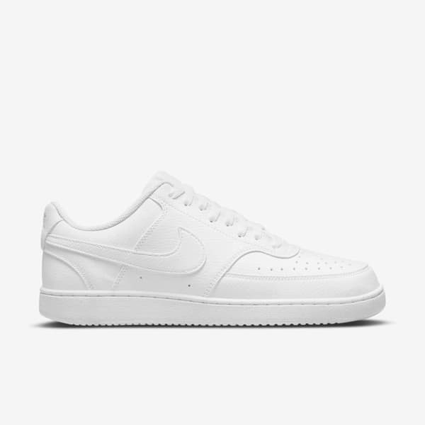 Skor - Nike - COURT VISION LOW - Ovandel i läder - Låg vadderad krage - Gummisula