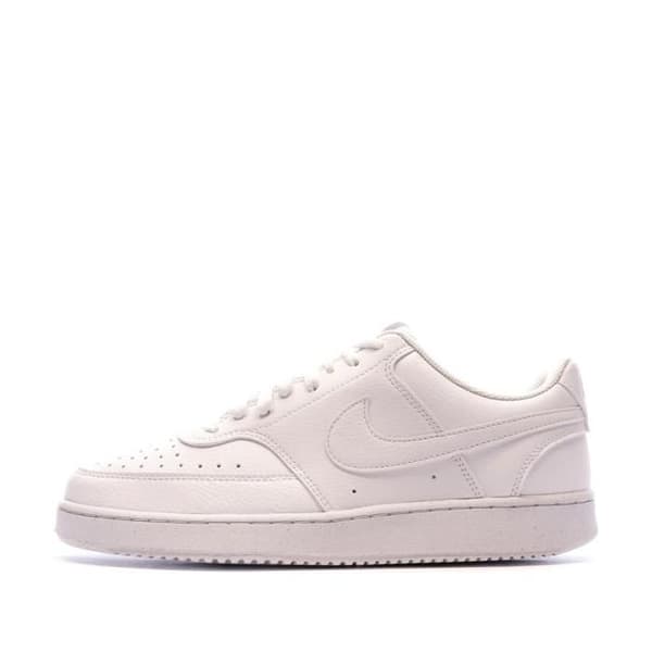 Skor - Nike - COURT VISION LOW - Ovandel i läder - Låg vadderad krage - Gummisula