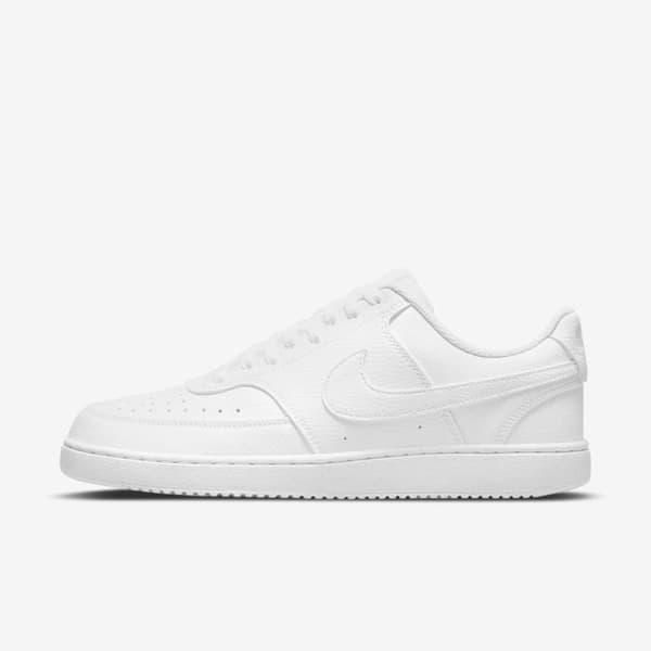Skor - Nike - COURT VISION LOW - Ovandel i läder - Låg vadderad krage - Gummisula