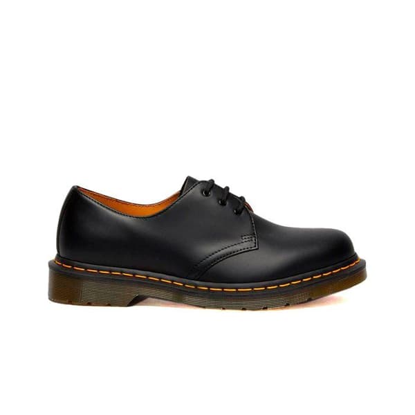 Dr. Martens 1461 Släta svarta läderskor för män och kvinnor