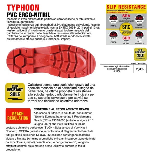Gummistövlar Cofra Typhoon S5 SRC Blå Säkerhet - 46