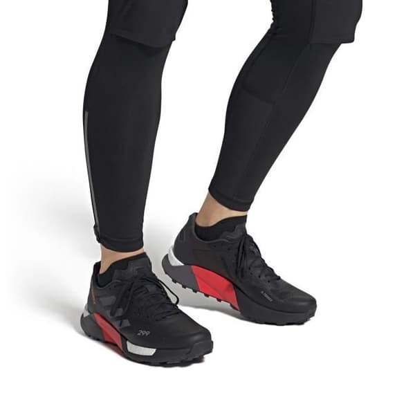 adidas Terrex Agravic Ultra Trail löparskor - svart/mörkgrå/solröd - 46