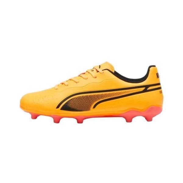 Fotbollsskor - Puma - King FG/AG Jr - Orange - Formgjutna - Andningsbara