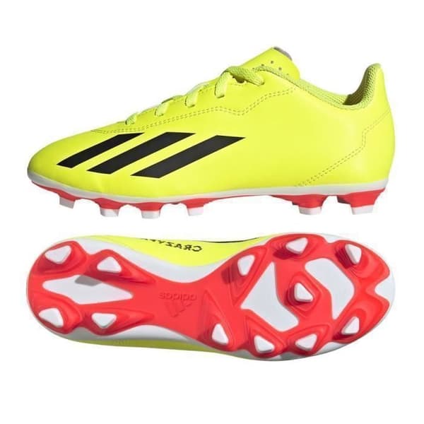 Fotbollsskor - Adidas - X Crazyfast Club Fxg - Gul - Moulded - Ventilerande