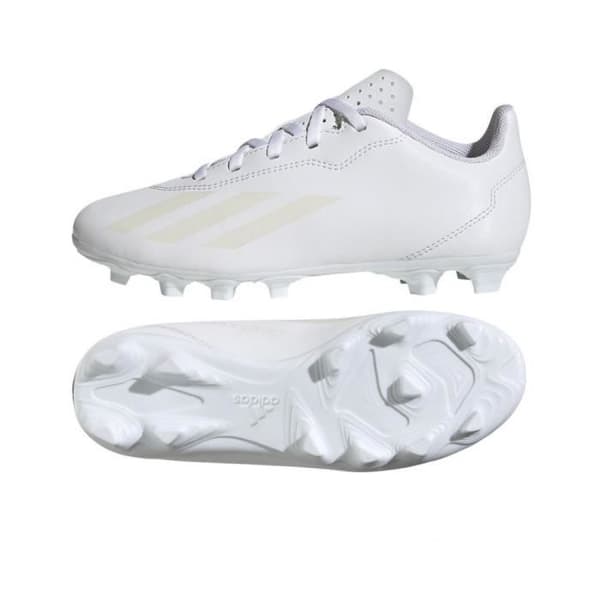 Fotbollsskor - Adidas - X Crazyfast.4 Fxg Jr - Vit - Moldade - Andningsbara