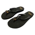Miniatyrbild 1 av 2: Flip flops från trendiga "The Rubz" Unisex - Svart och guldmetall