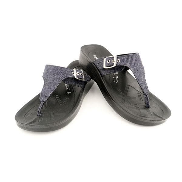 Sandaler Aerosoft modell Blue Canvas med tåsplit Blå