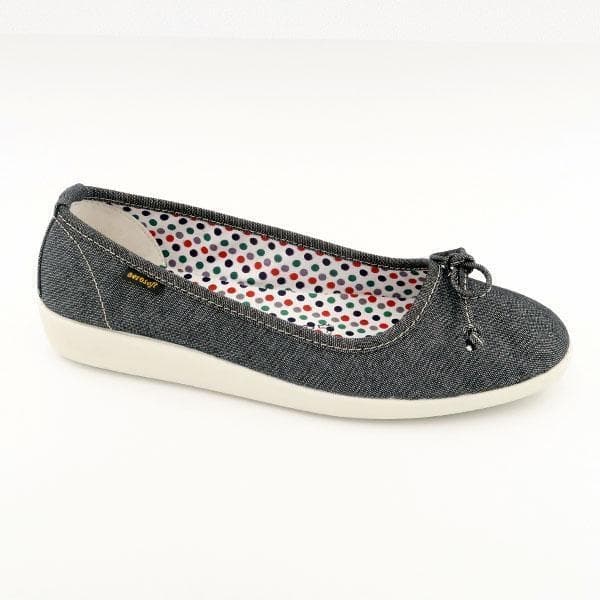 Ballerina Aerosoft modell Denim-Svart