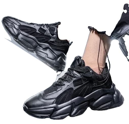 Casual sneakers, bekväm passform, hållbar konstruktion,40, svart