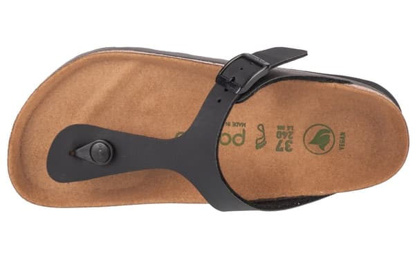 Birkenstock Papillio Gizeh Platform Vegan 1027367, Kvinde, Klipklapper, sort