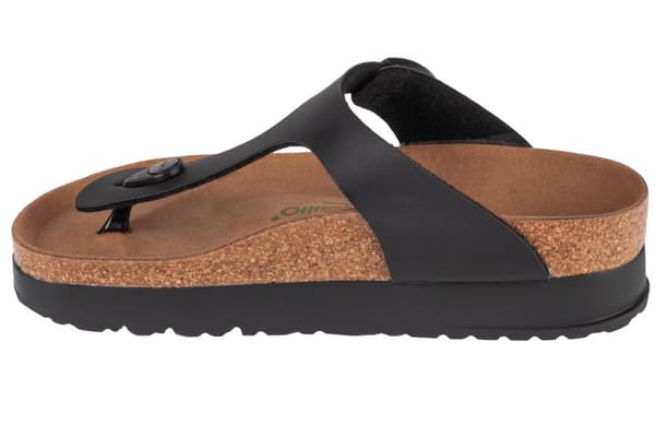 Birkenstock Papillio Gizeh Platform Vegan 1027367, Kvinde, Klipklapper, sort