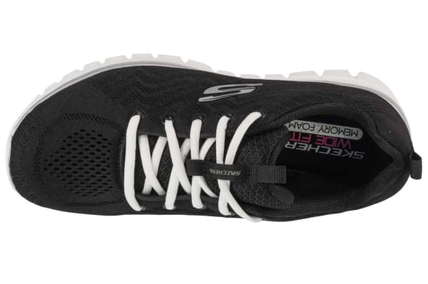 Skechers Graceful - Get Connected 12615W-BKW, Kvinde, Sneakers, sort
