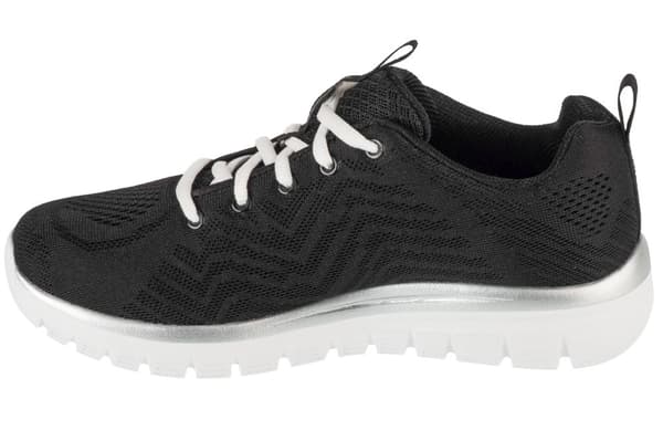 Skechers Graceful - Get Connected 12615W-BKW, Kvinde, Sneakers, sort