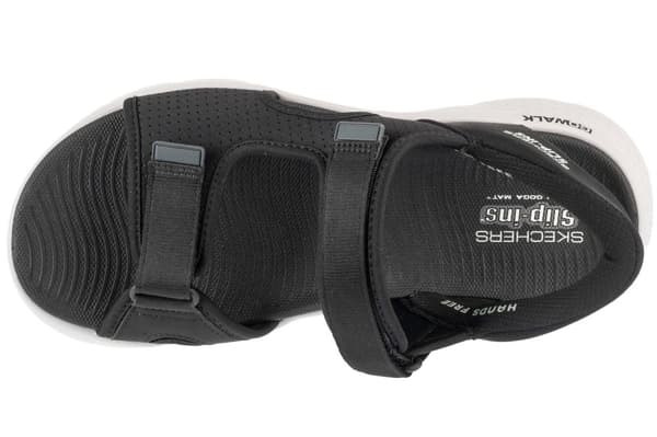 Skechers Slip-Ins: Go Walk Flex Sandal - Easy Entry 229210-BKGY, Mand, Sandaler, sort