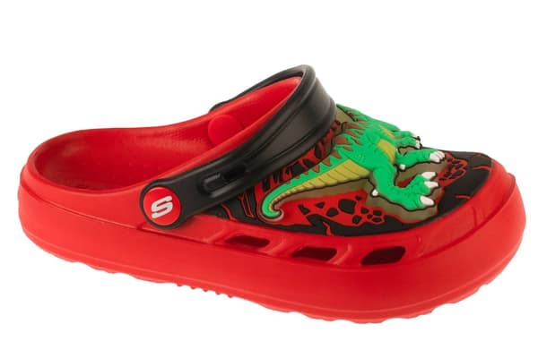 Skechers Foamies: Swifters - T-Rex-Brights 406712L-RED, til Dreng, Slides, rød