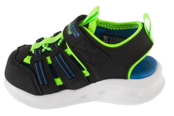 Skechers S-Lights: Sola Glow Sandal - Hyper-Coast 407033N-BKLM, til Dreng, Sandaler, sort