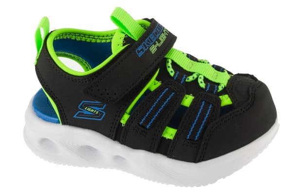 Skechers S-Lights: Sola Glow Sandal - Hyper-Coast 407033N-BKLM, til Dreng, Sandaler, sort Black 25