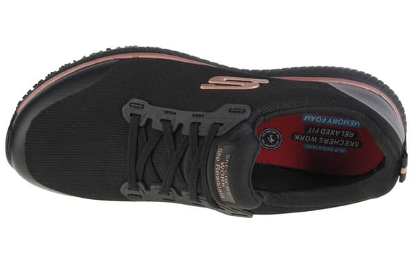 Skechers Squad SR 77222EC-BKRG, Kvinde, Arbejdsstøvler, sort