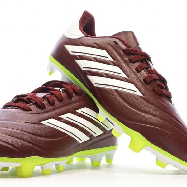Fotbollsskor - Adidas - Copa Pure 2 - Bordeaux/Gula - Barn - Andningsbar