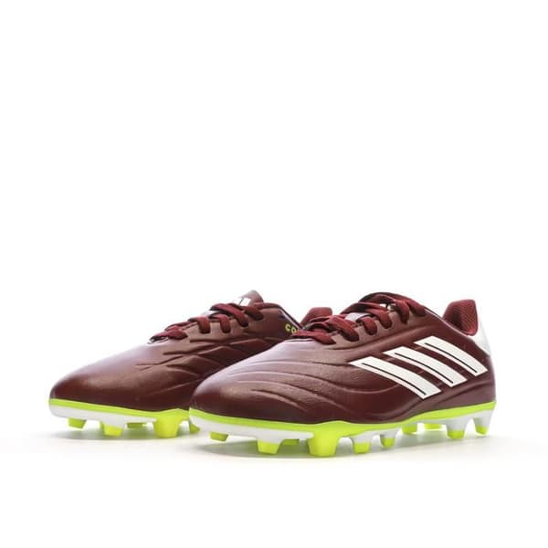 Fotbollsskor - Adidas - Copa Pure 2 - Bordeaux/Gula - Barn - Andningsbar