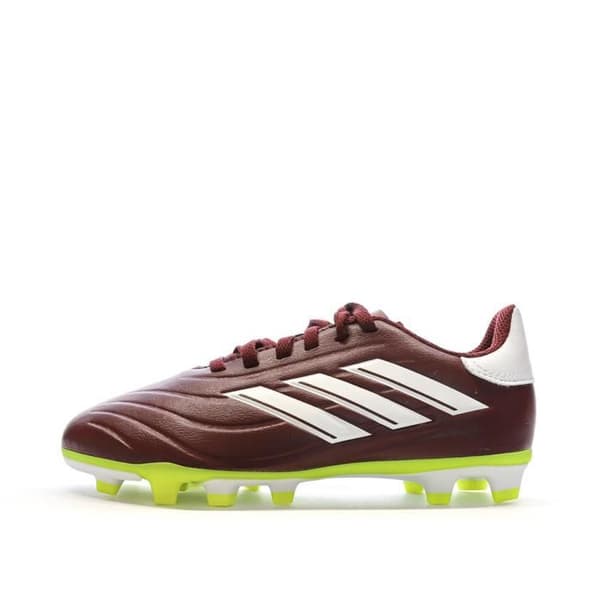 Fotbollsskor - Adidas - Copa Pure 2 - Bordeaux/Gula - Barn - Andningsbar