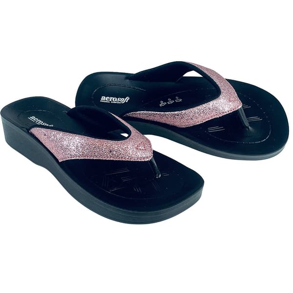 Sandaler Aerosoft – Modell 3802 i silver och rosa