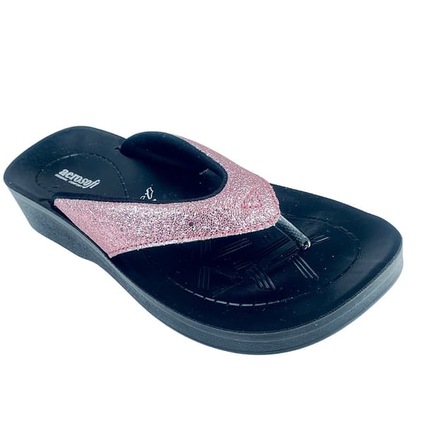 Sandaler Aerosoft – Modell 3802 i silver och rosa