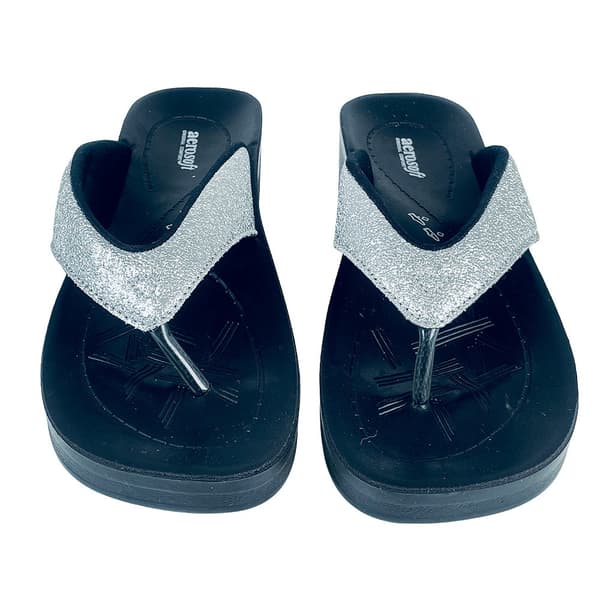 Sandaler Aerosoft – Modell 3802 i silver och rosa