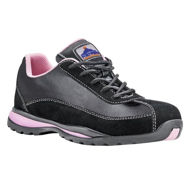 Naisten Steelite Trainer S1P HRO -lenkkarit - Musta/Pinkki 42