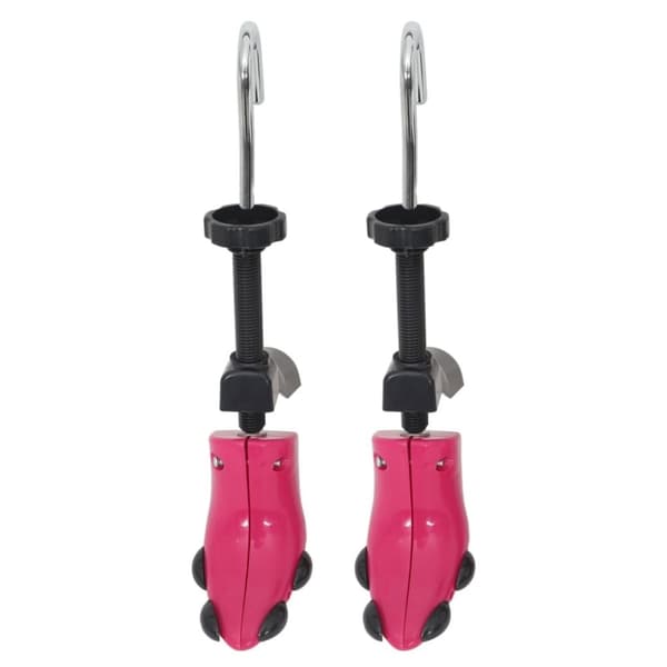 vidaXL Skosträckare med skohorn rosa EU 34-40 plast